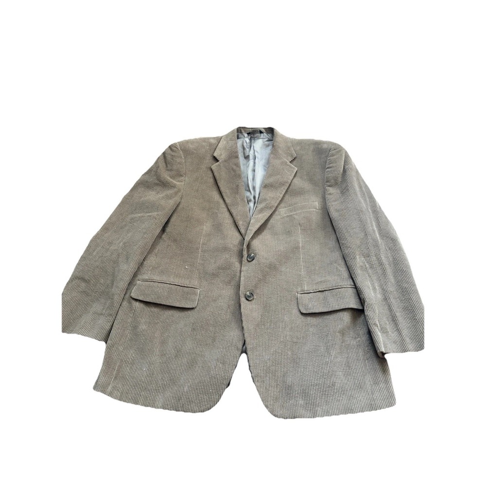Marshall Fields Corduroy Jacket Blazer Camel‎ Mens 44R Academia Preppy